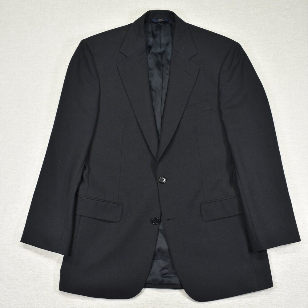 Brooks Brothers 346 Stretch Wool Blazer Jacket Size 38R Black Suit Sport Coat